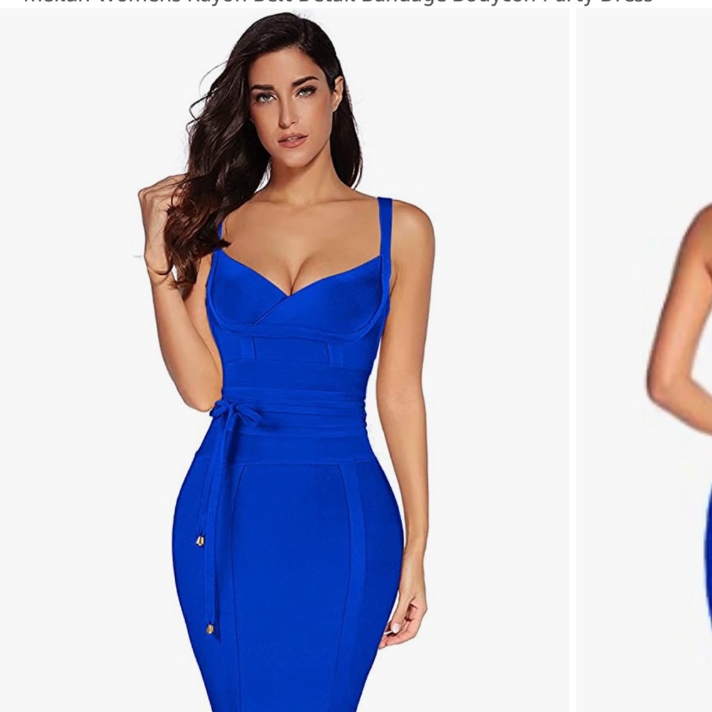 Size small Bandage Bodycon Blue midi dress